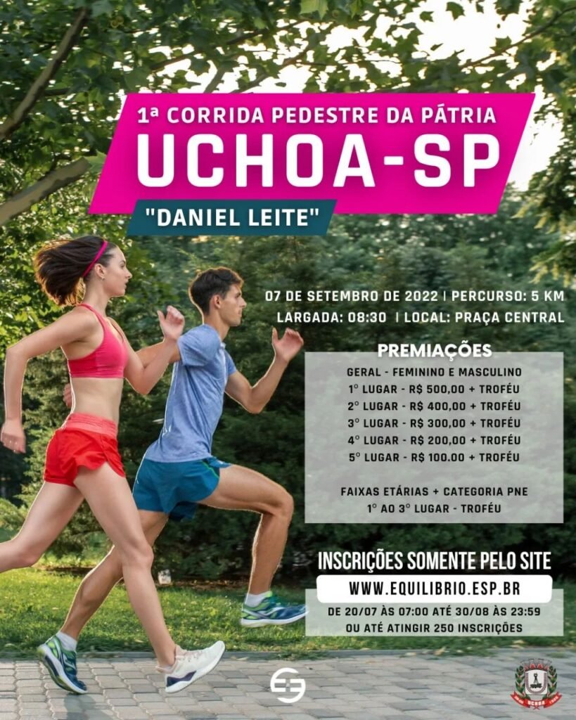 1ª Corrida Pedestre da Pátria - Cidade de Uchoa-SP