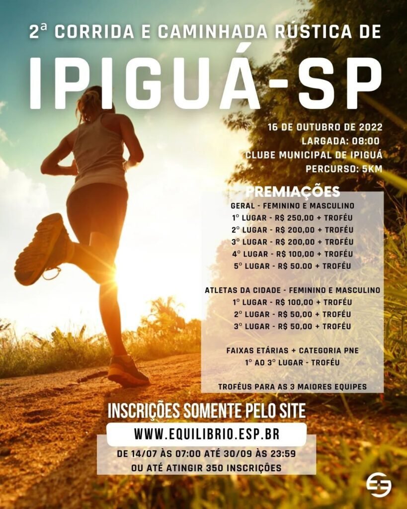 2ª Corrida e Caminhada Rústica de Ipiguá-SP