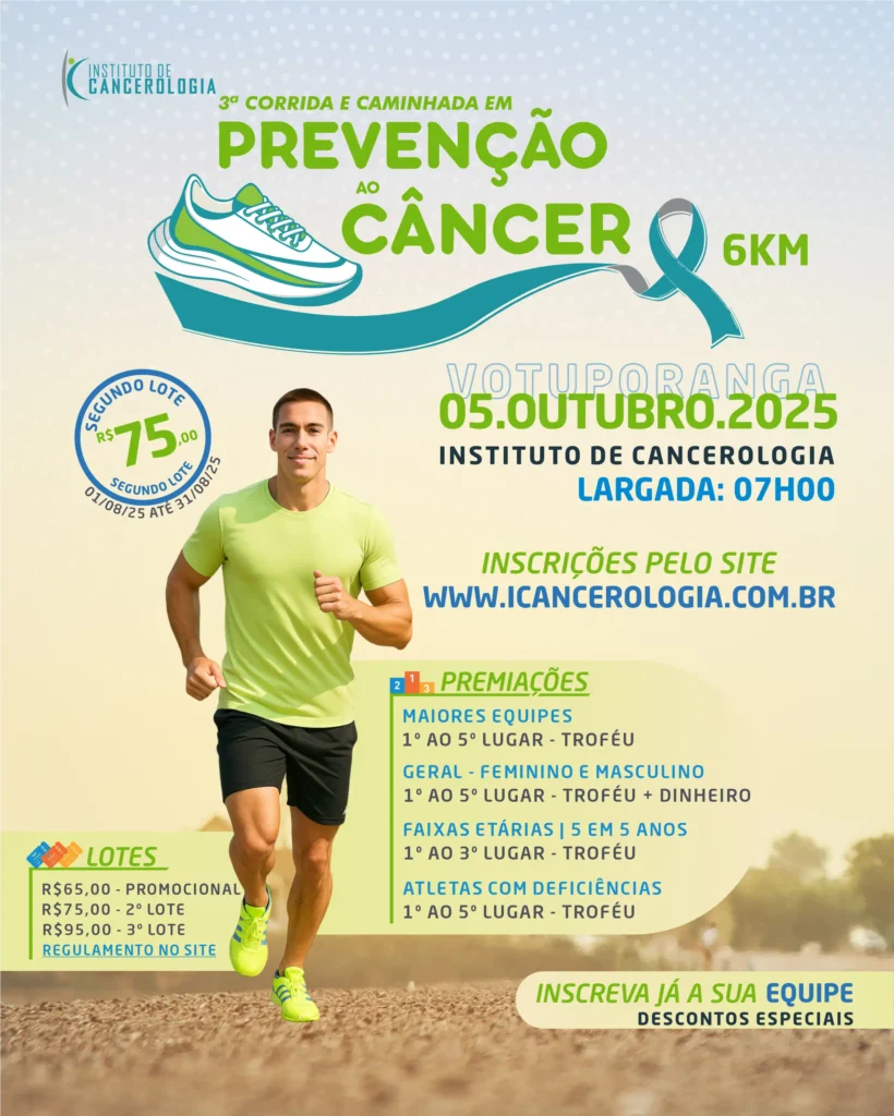 3ª CORRIDA E CAMINHADA EM PREVENÇÃO AO CÂNCER - 2º LOTE