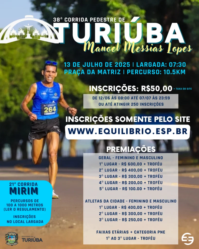 38ª CORRIDA PEDESTRE DE TURIUBA MANOEL MESSIAS LOPES