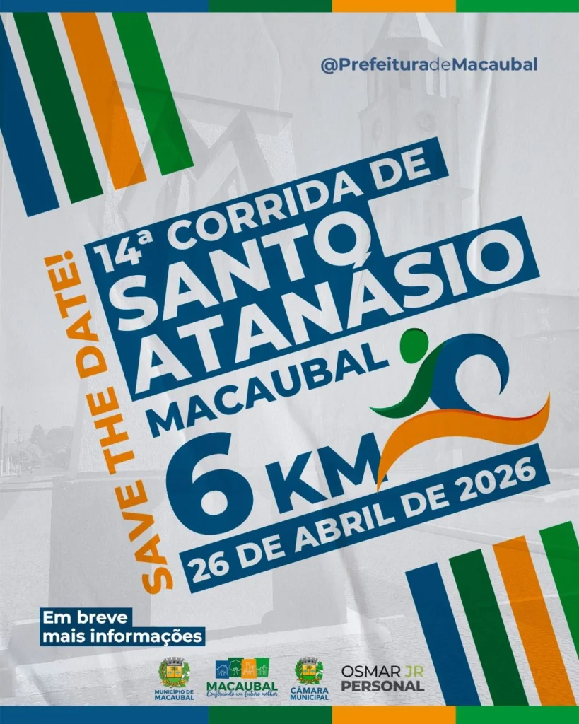 14ª CORRIDA DE SANTO ATANASIO - MACAUBAL-SP