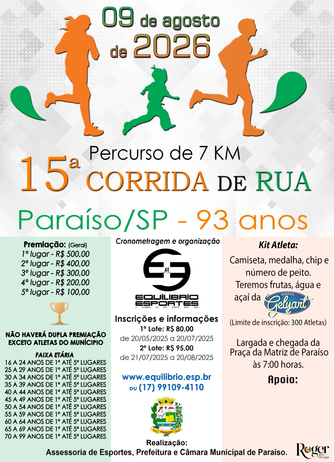 15ª Corrida Pedestre Da Cidade De Paraíso-SP