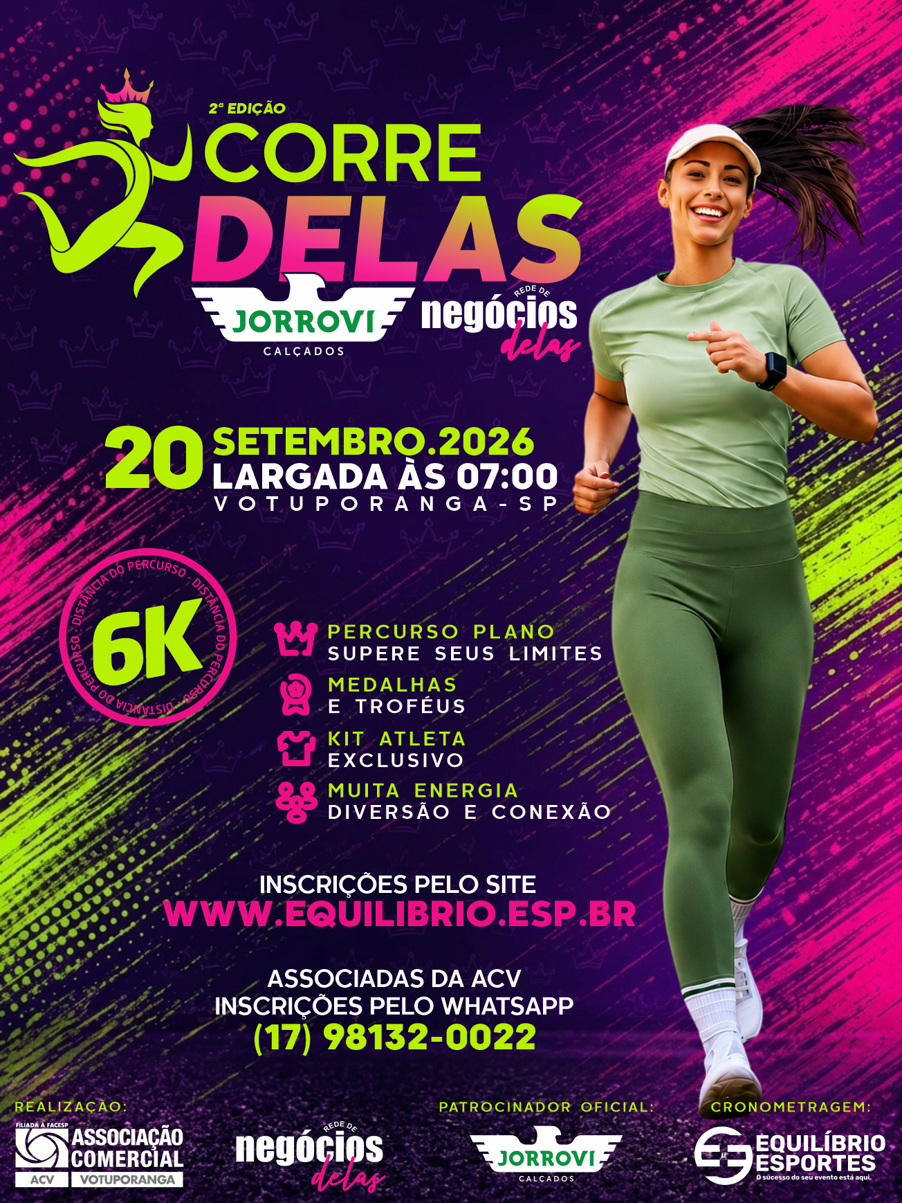 2ª CORRIDA FEMININA CORRE DELAS 6K - VOTUPORANGA-SP