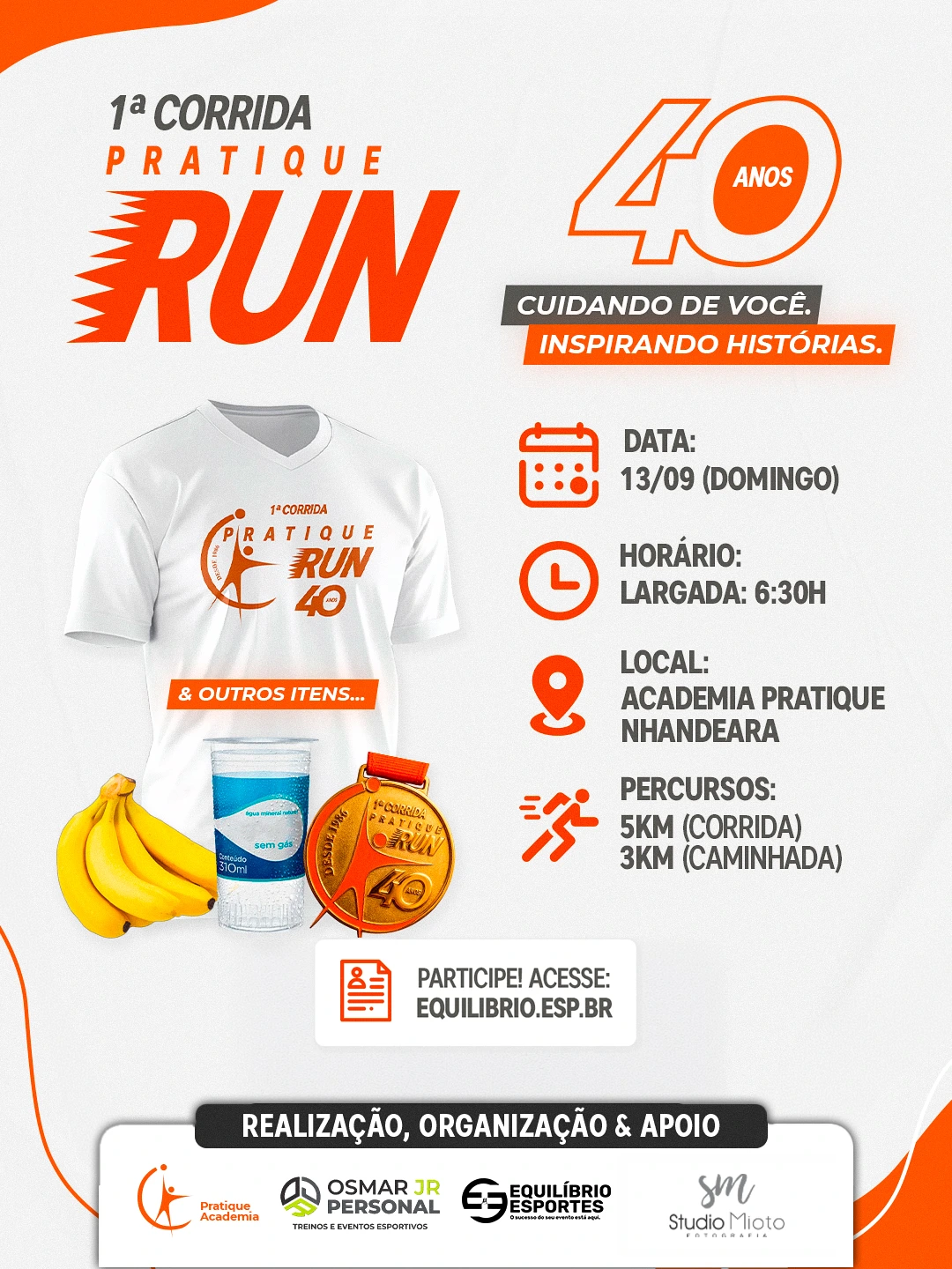 1ª CORRIDA PEDESTRE PRATIQUE RUN - NHANDEARA-SP 2026