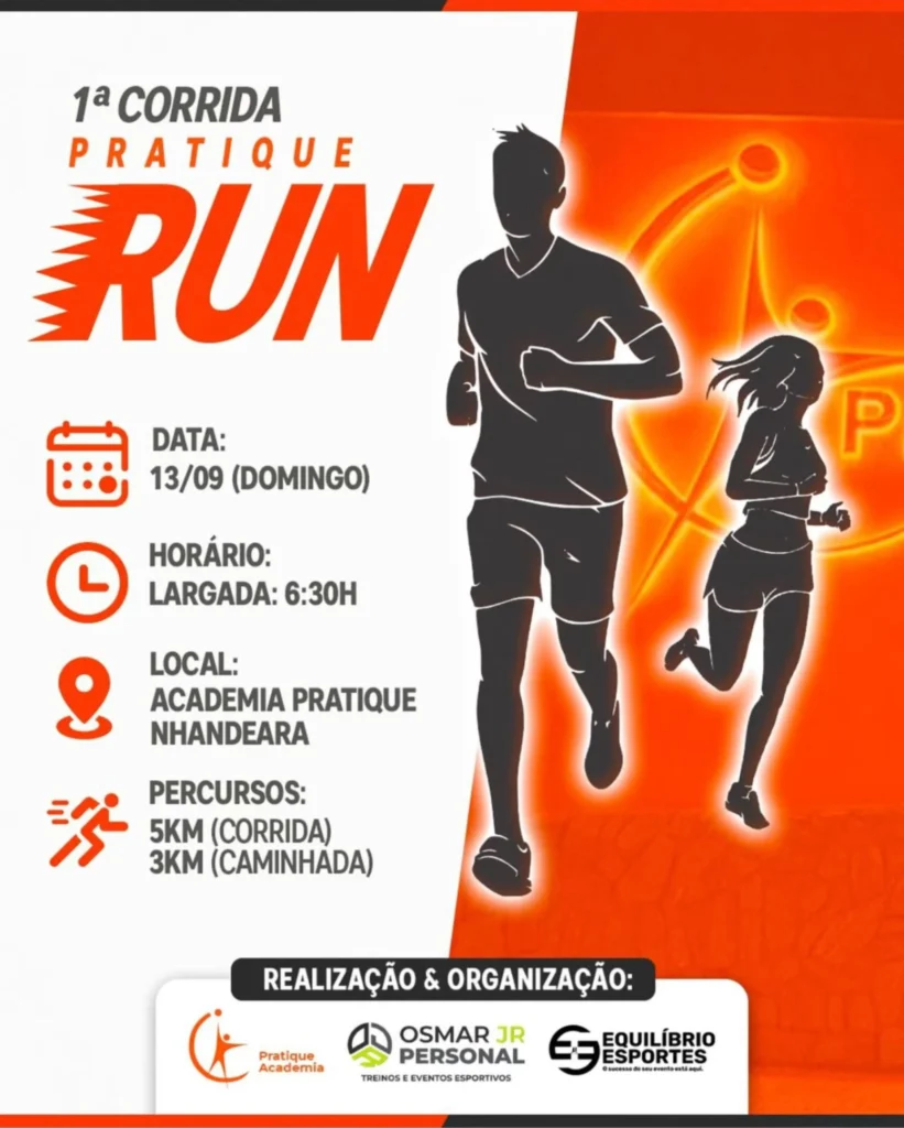 1ª CORRIDA PEDESTRE PRATIQUE RUN - NHANDEARA-SP