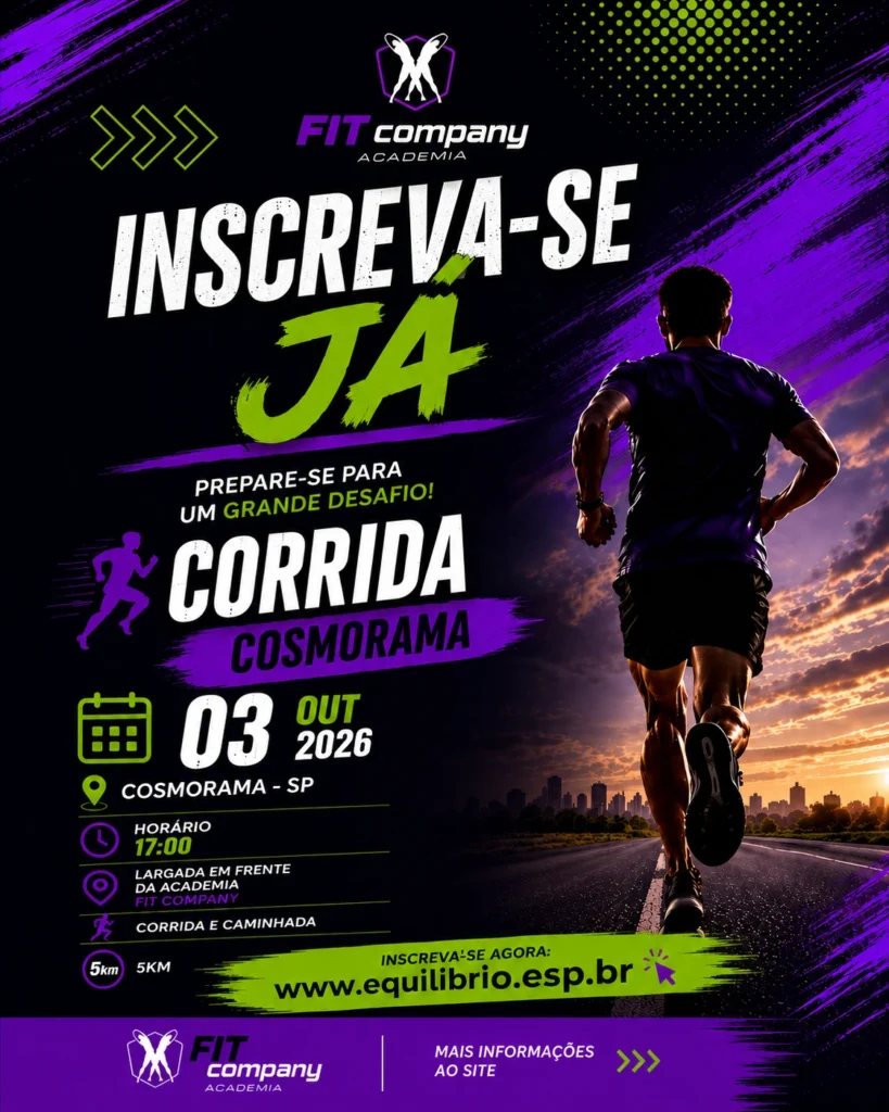 1ª CORRIDA PEDESTRE DE COSMORAMA-SP – FITCOMPANY ACADEMIA