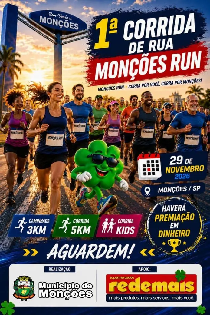 1ª CORRIDA DE RUA DE MONÇÕES-SP - MONÇÕES RUN