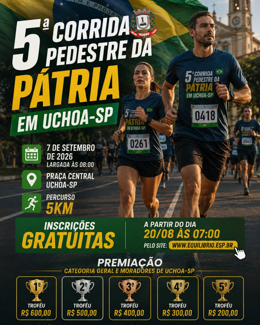 5ª CORRIDA PEDESTRE DA PÁTRIA EM UCHOA-SP
