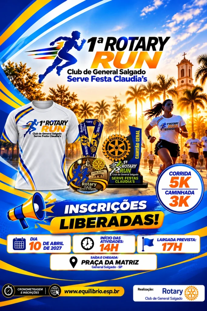 1ª CORRIDA PEDESTRE “ROTARY” – GENERAL SALGADO-SP