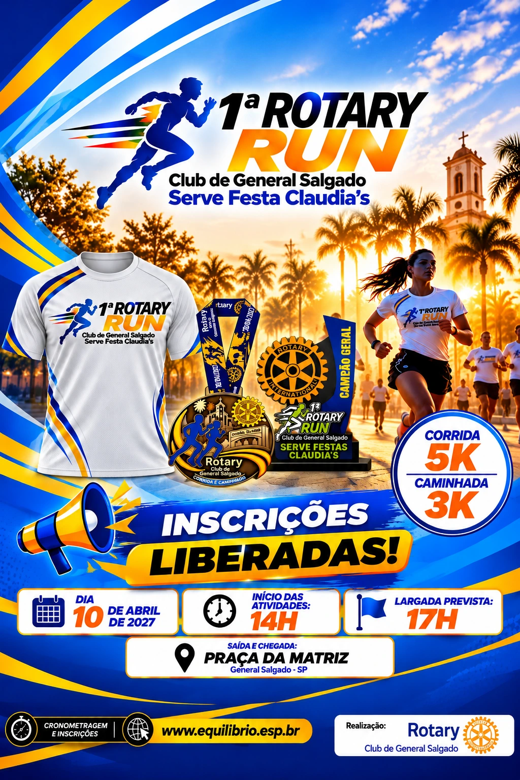 1ª CORRIDA PEDESTRE “ROTARY” – GENERAL SALGADO-SP