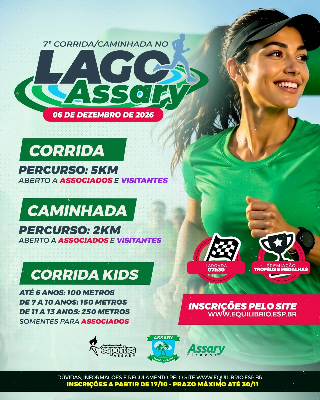 7ª CORRIDA E CAMINHADA NO LAGO - ASSARY CLUBE DE CAMPO - VOTUPORANGA-SP